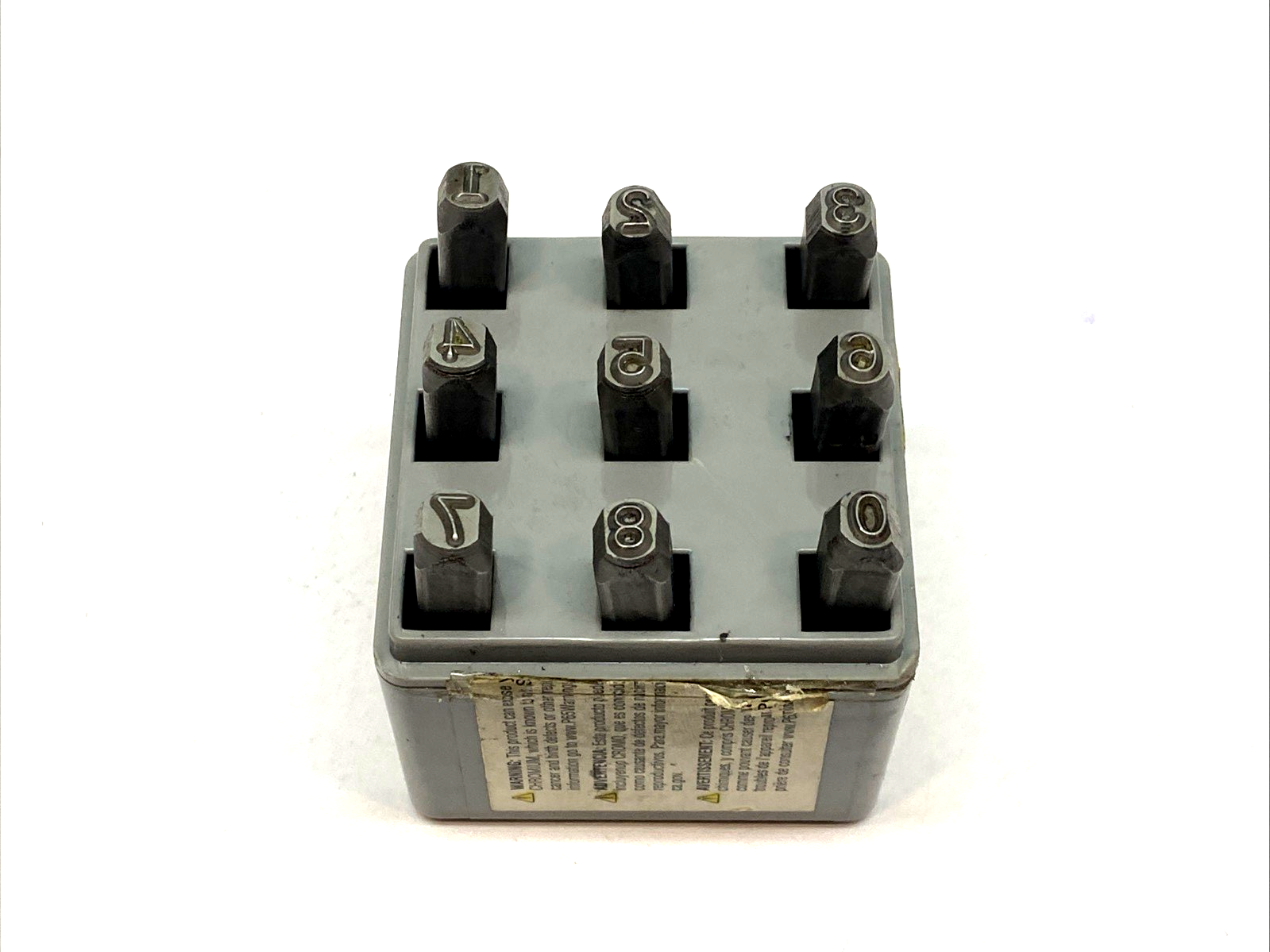 CH Hanson 21527 Number Steel Stamp Set 3/16" Hand Ground Numbers SET OF 9 - Maverick Industrial Sales