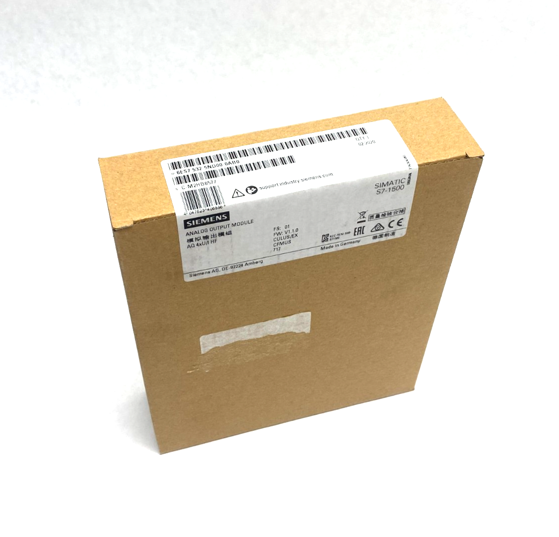 Siemens 6ES7 532-5ND00-0AB0 SIMATIC S7-1500 Analog Output Module AQ 4xU/I HF - Maverick Industrial Sales