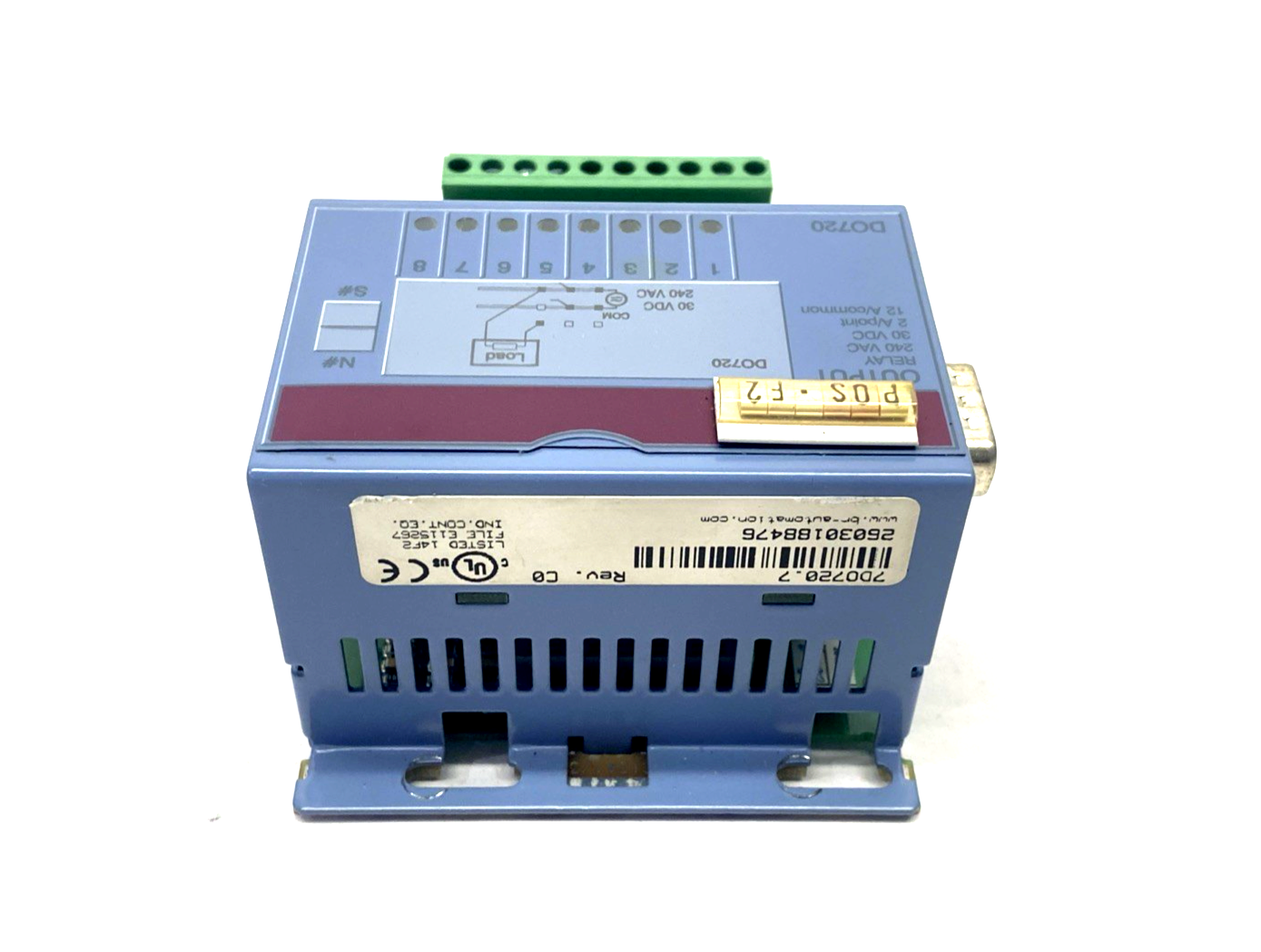 7DO720.7 | B&R Automation Rev. C0 DO720 2003 Digital Output Module, 8 Relay Out - Used - Maverick Industrial Sales