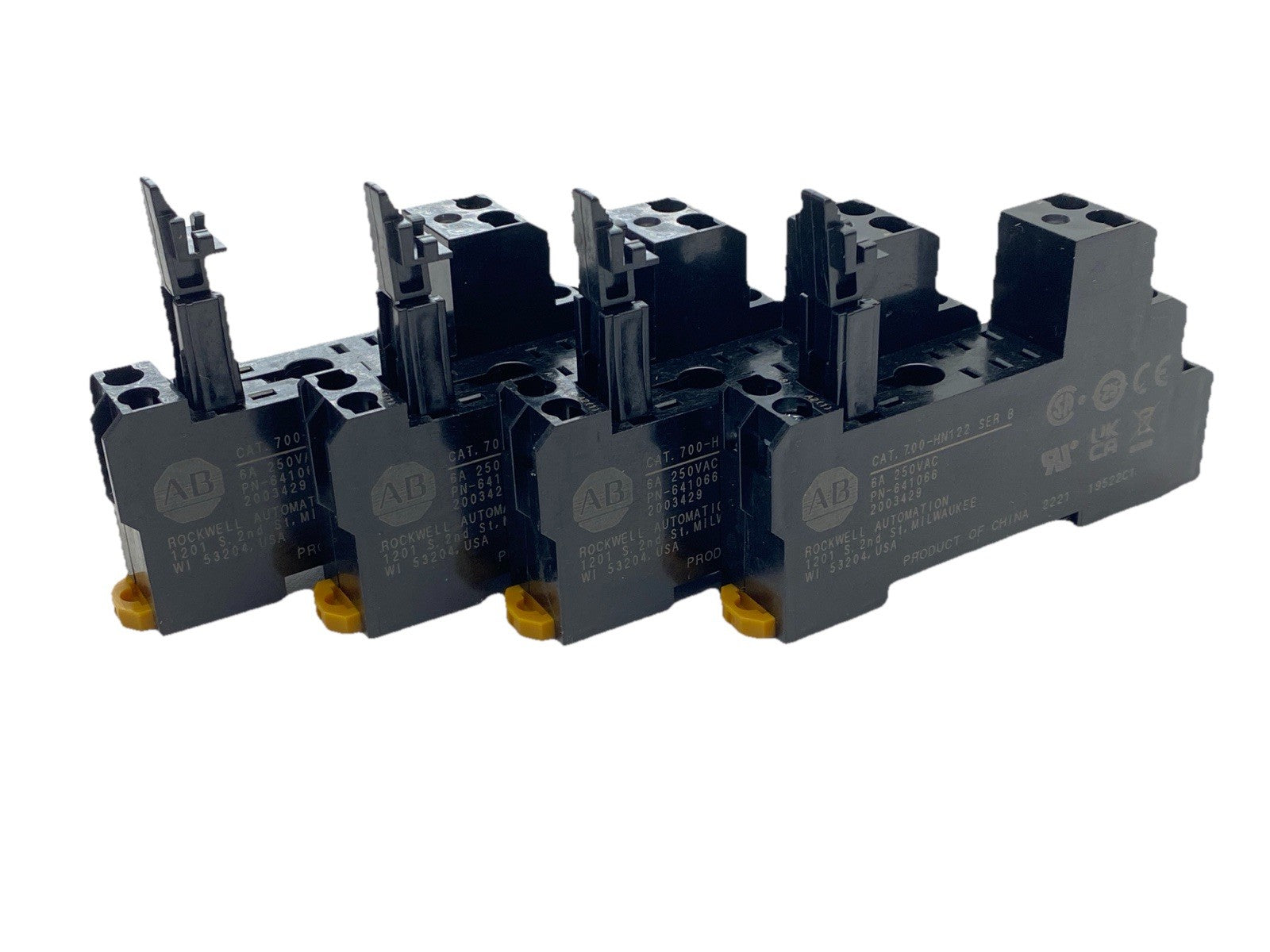 Allen Bradley 700-HN122 Ser B 8-Blade Relay Socket/Relay Base 6A 250V LOT OF 4 - Maverick Industrial Sales