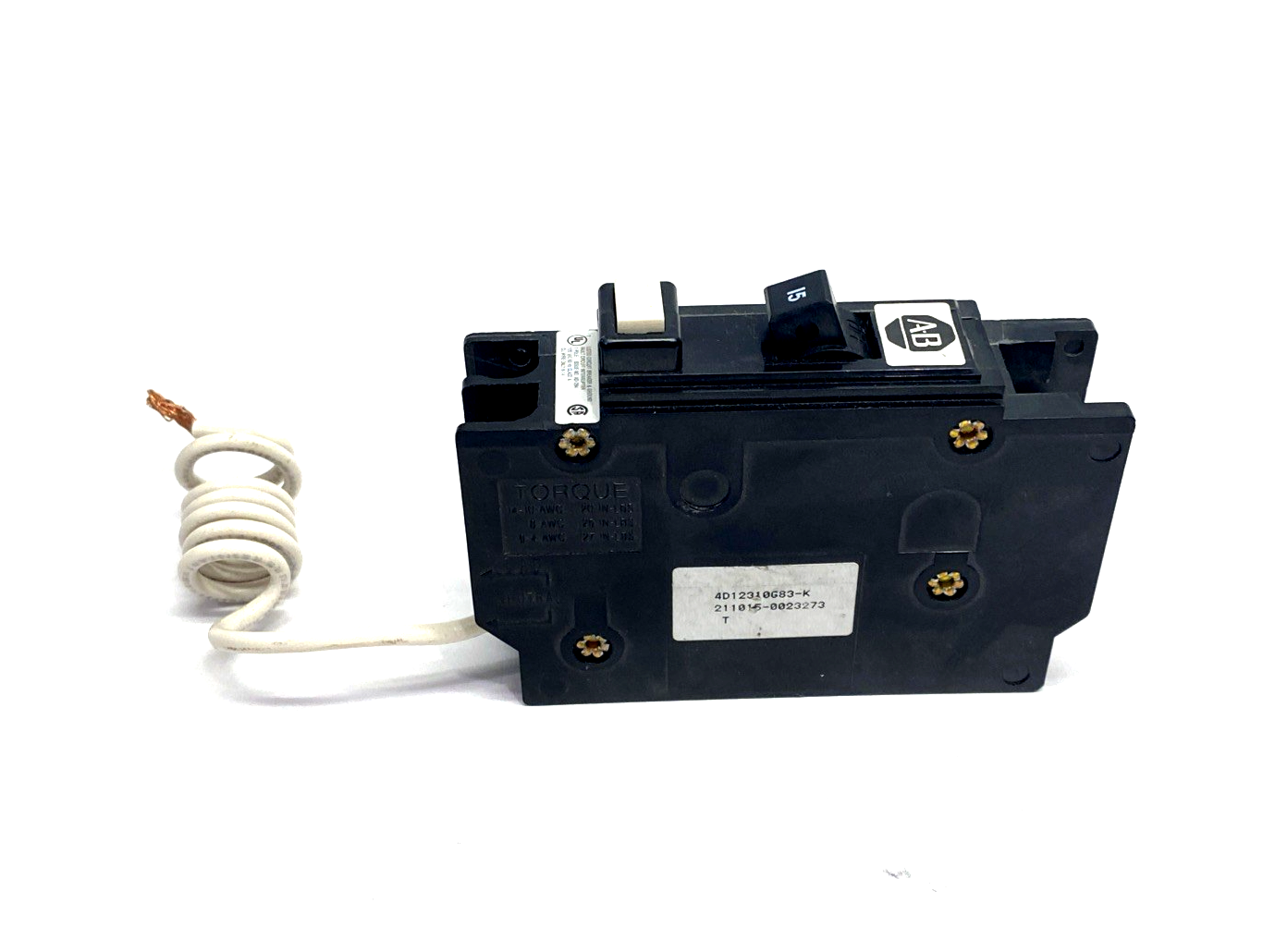 Allen Bradley 1492-MCGAT115 Ser. A Ground Fault Circuit Breaker 120VAC 15A 1P - Maverick Industrial Sales