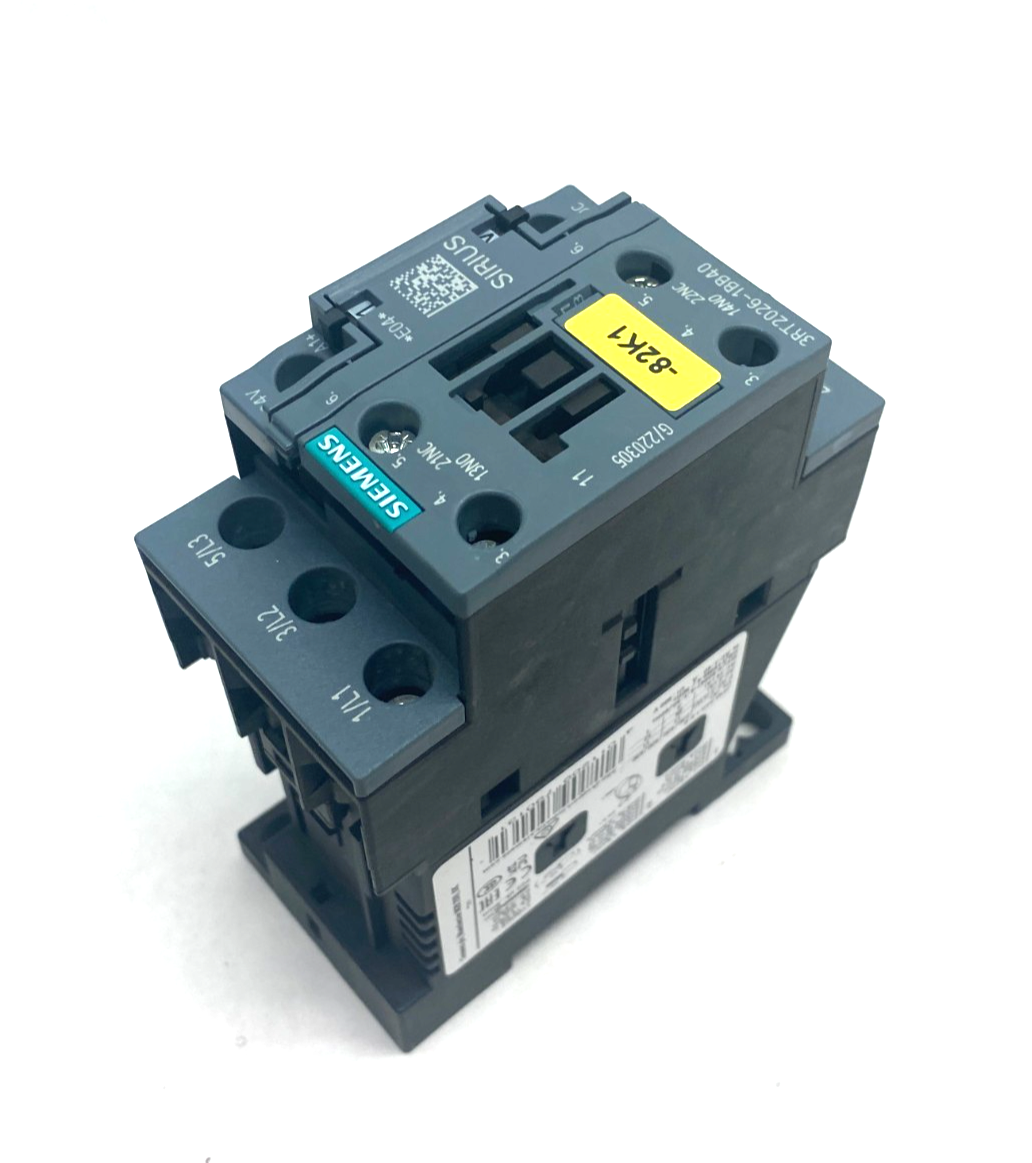 Siemens 3RT2026-1BB40 SIRIUS Power Contactor 3-Pole AC3:11KW 1NO+1NC DC24V - Maverick Industrial Sales