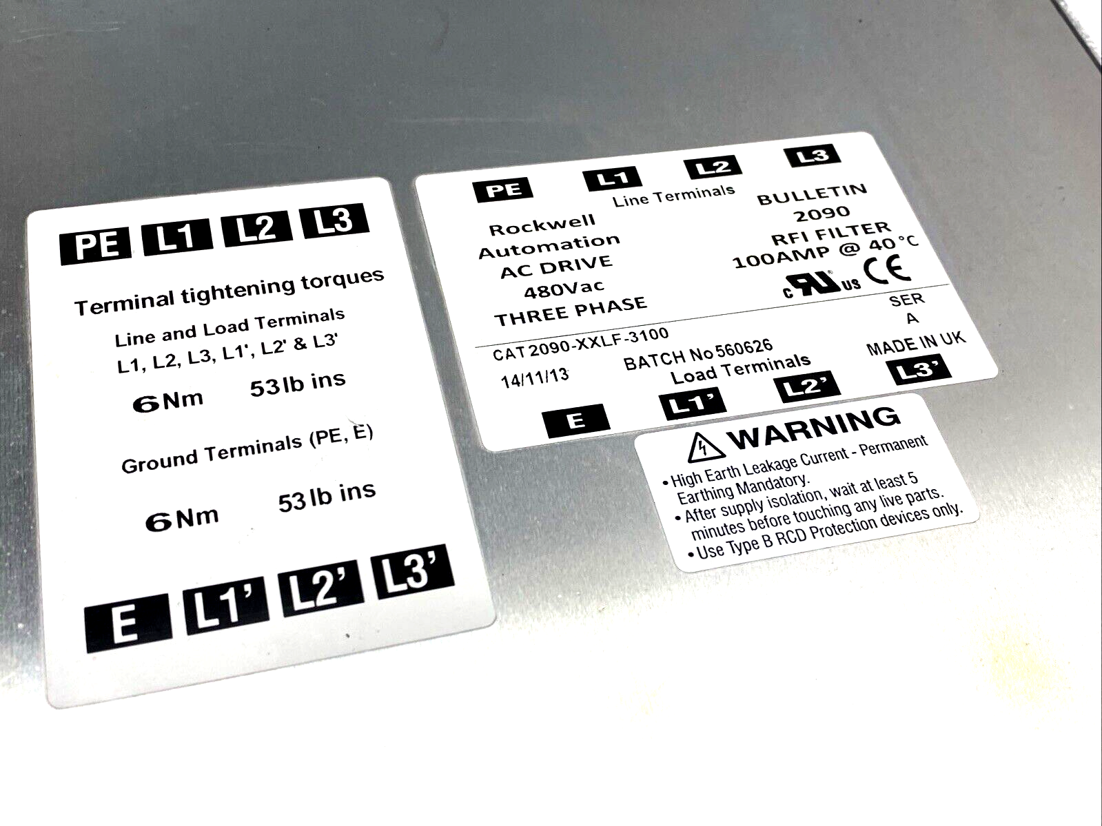 Allen Bradley 2090-XXLF-3100 Ser. A Kinetix 6000 AC Drive RFI Line Filter 100A - Maverick Industrial Sales