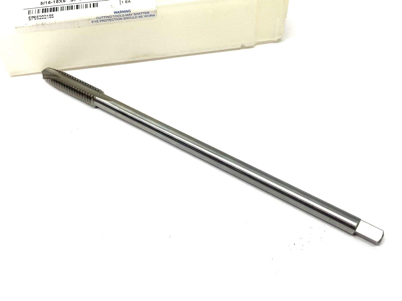 EP55202186 | Rapidkut Spiral Point Extension Plug Tap 5/16-18 x 6" OAL, SM SH - New – Open box - Maverick Industrial Sales