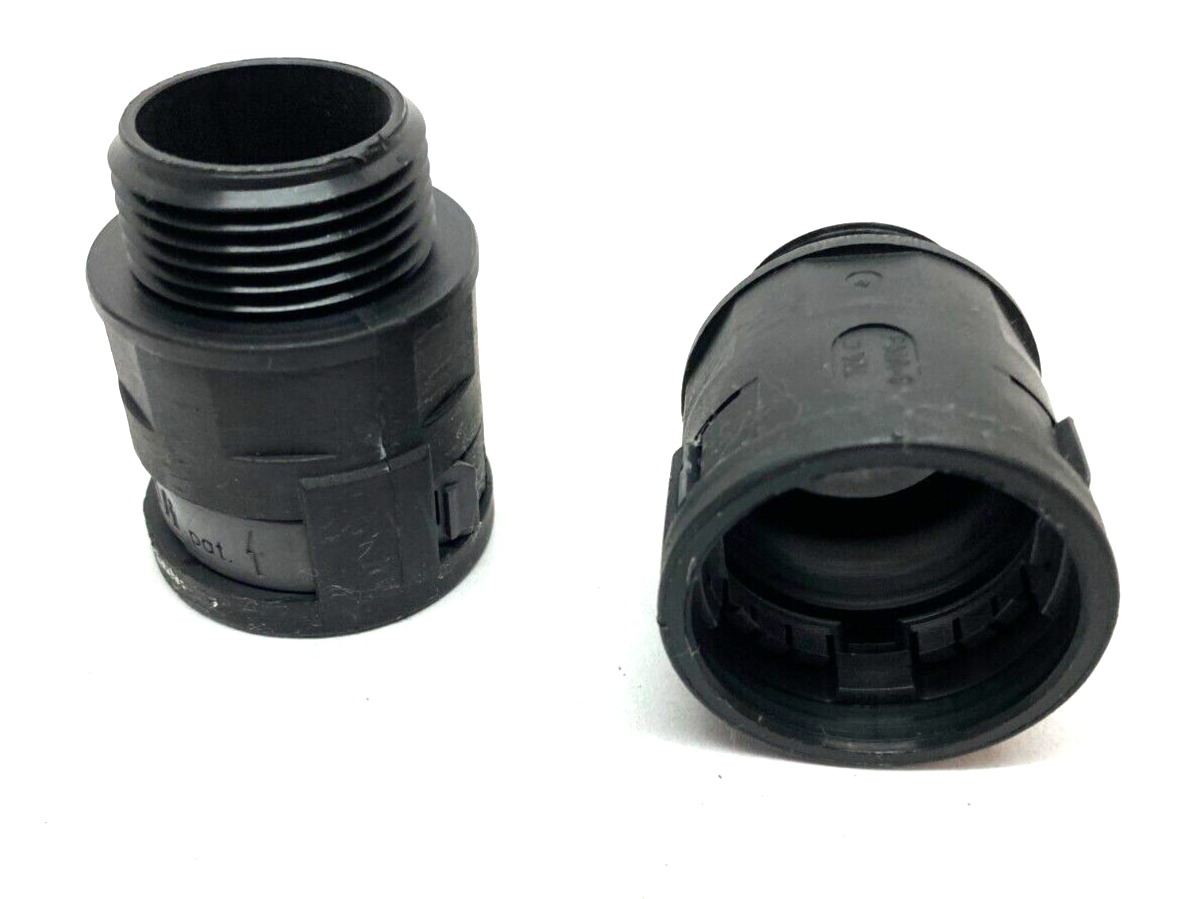 PMA Flex FNMT-C 1" Straight Plastic Conduit Fitting Black 1" LOT OF 2 - Maverick Industrial Sales
