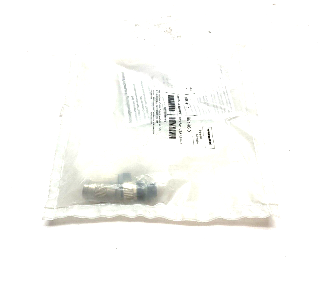 Turck HA8141-0 Field Wireable Connector B8146-0 Ident-No. 6905407, U6577-1 - Maverick Industrial Sales