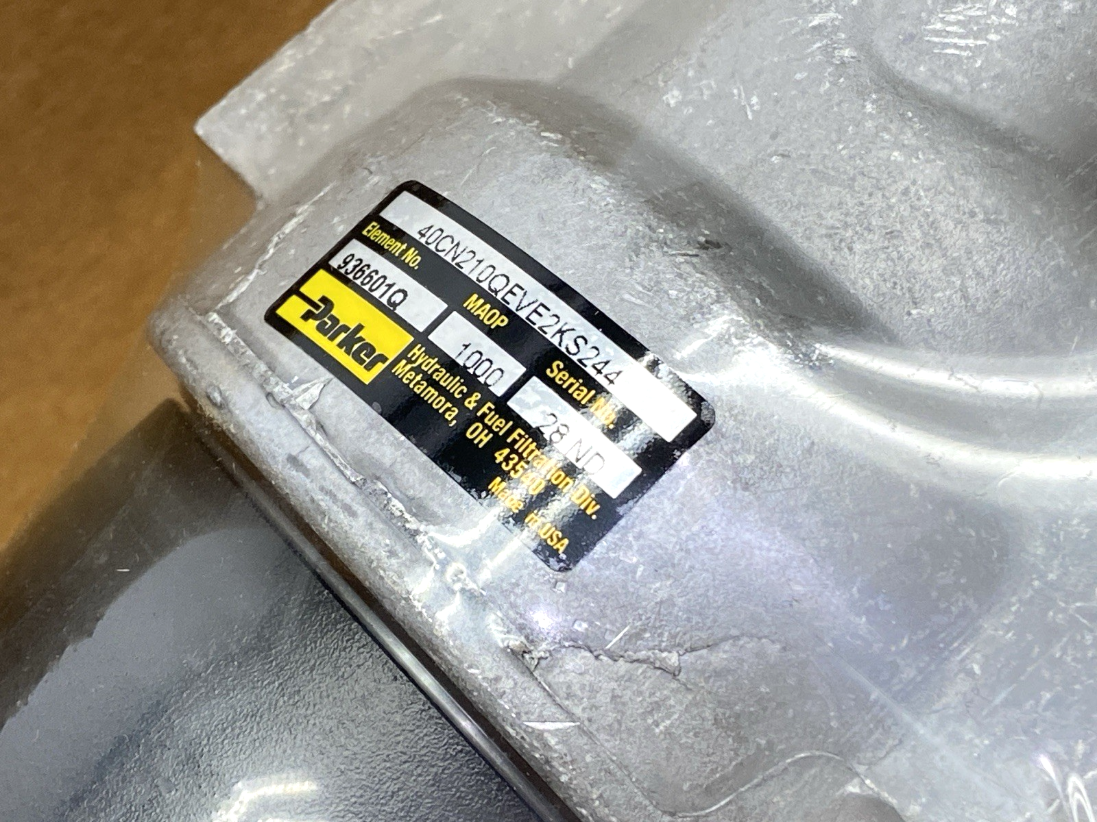 Parker 40CN210QEVE2KS244 Medium Pressure Inline Filter 1000PSI - Maverick Industrial Sales