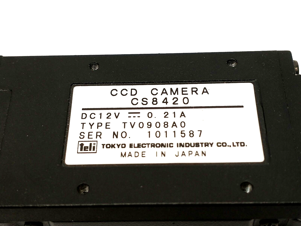 Teli CS8420 Tokyo Electronic CCD Camera 12V 0.21A TV0908A0 - Maverick Industrial Sales