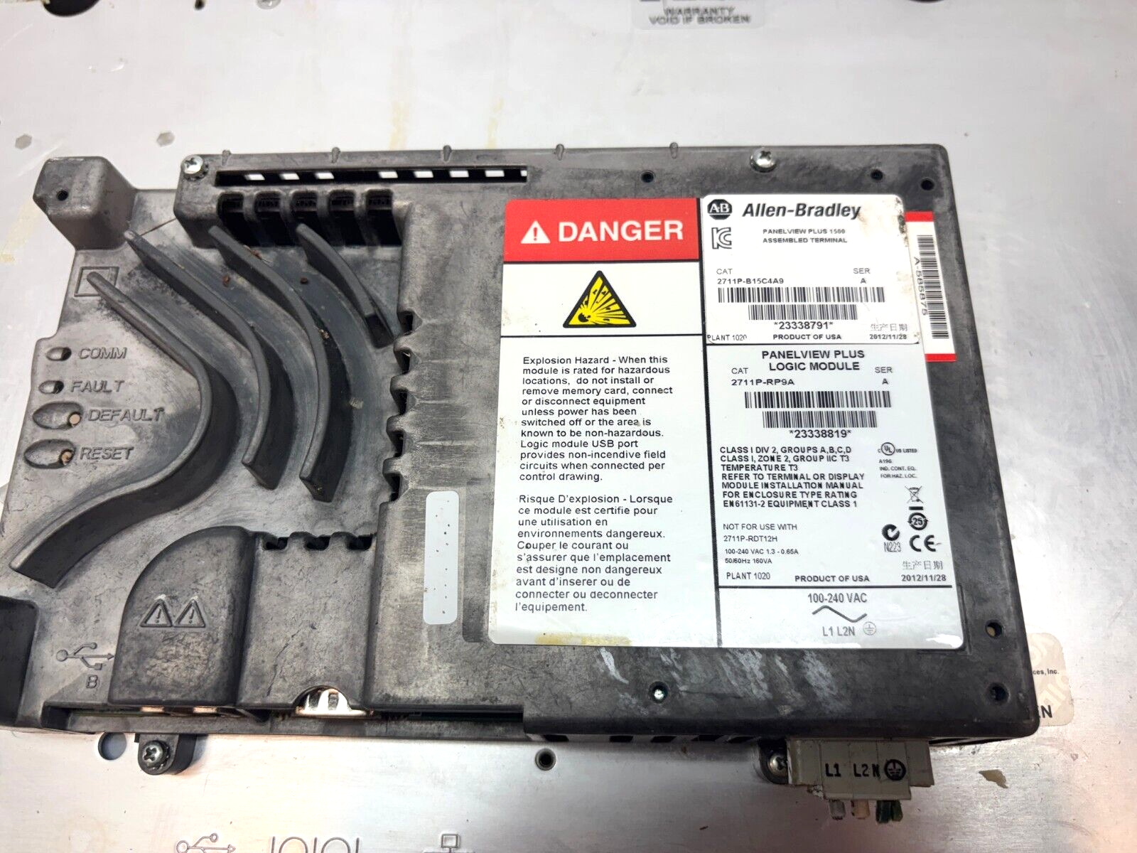 Allen Bradley 2711P-B15C4A9 Ser. A PanelView Plus 1500 HMI Display Panel - Maverick Industrial Sales