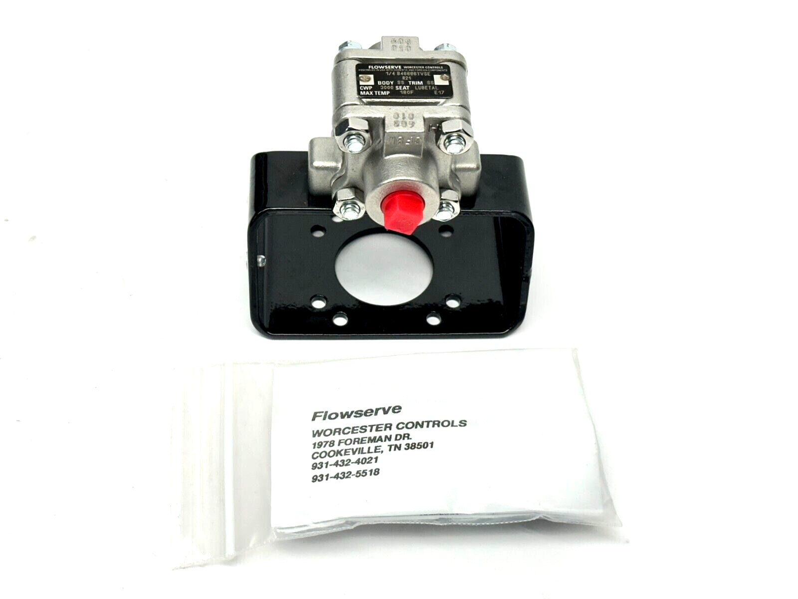 Flowserve 1/4 B46666YVSE Ball Valve SS Lubetal Seat 3000 CWP - Maverick Industrial Sales