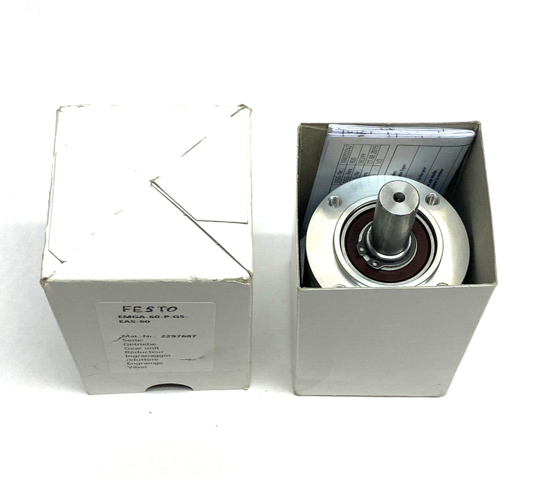 Festo EMGA-60-P-G5-EAS-60 Gear Unit 13,000rpm 5:1 Ratio 2297687 - Maverick Industrial Sales