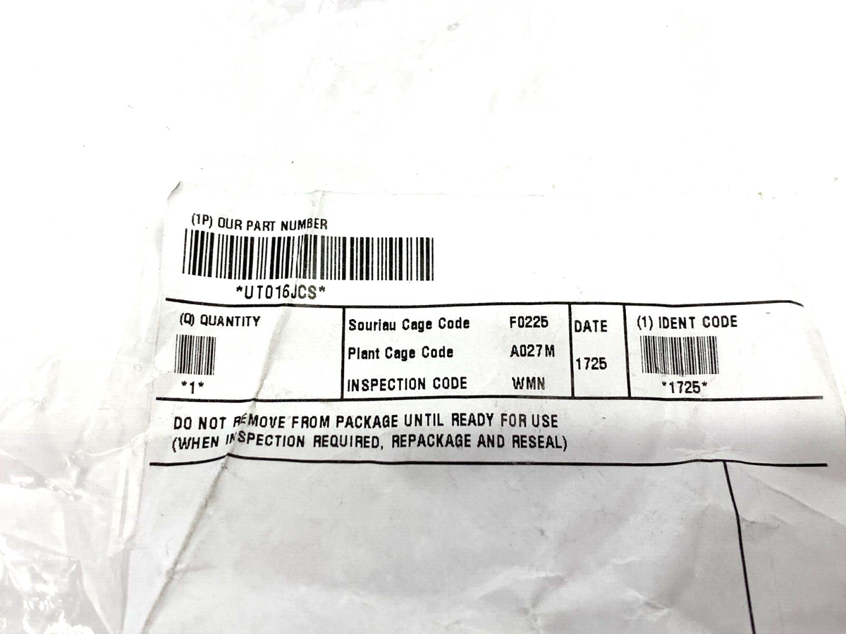 Souriau UT016JCS Short Metal Cable Gland with Strain Relief Nut Size 16 - Maverick Industrial Sales