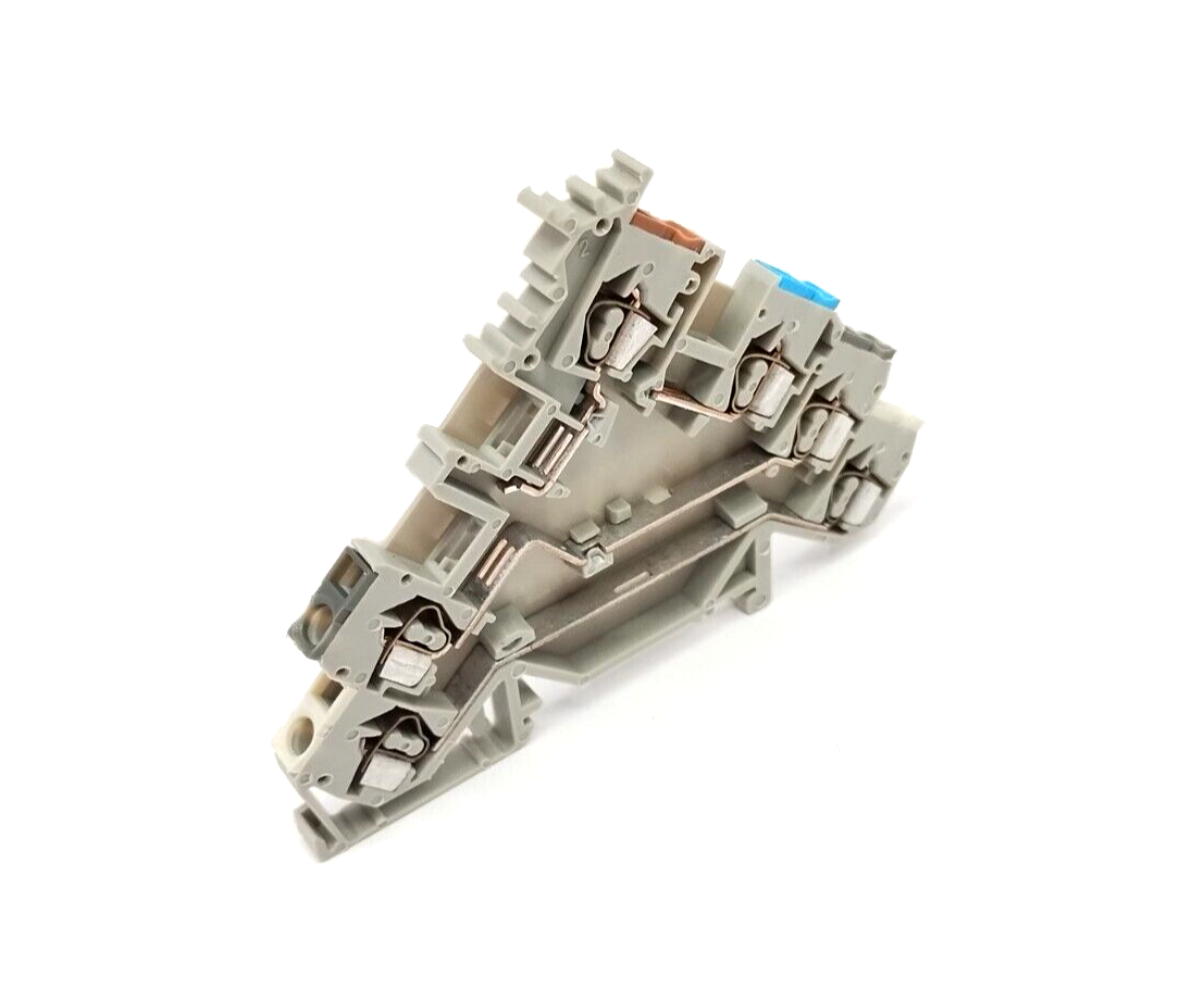 Wago 280-580 4-Conductor CAGE CLAMP Sensor Terminal Block 2.5mm², Gray, LOT OF 5 - Maverick Industrial Sales