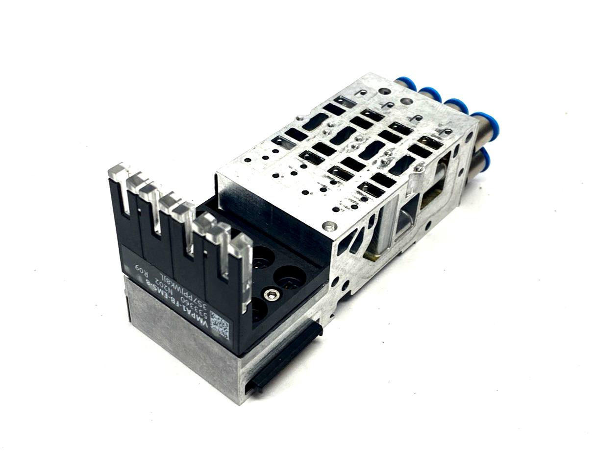 Festo VMPA1-FB-EMS-8 Electronics Module 533360 & VMPA1-FB-AP-4-1 Sub-Base 533352 - Used - Maverick Industrial Sales