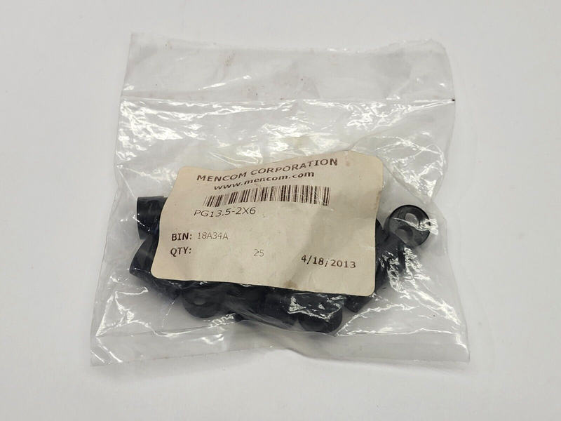 Mencom PG13.5-2X6 Dual-Hole Cable Grommet Black LOT OF 25 - Maverick Industrial Sales