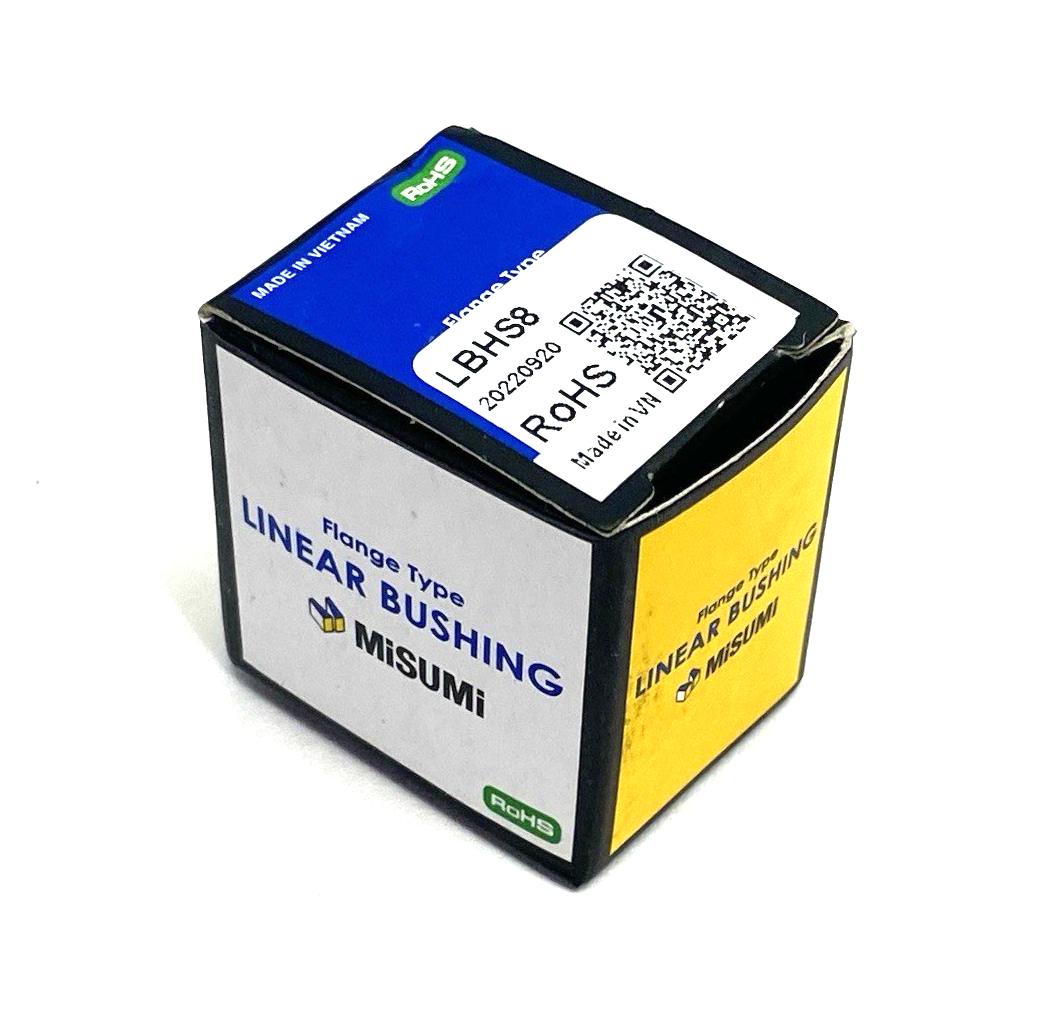 LBHS8 | MiSUMi Flanged Linear Ball Bearing with Rotary Capability, Square Flange - New - Maverick Industrial Sales