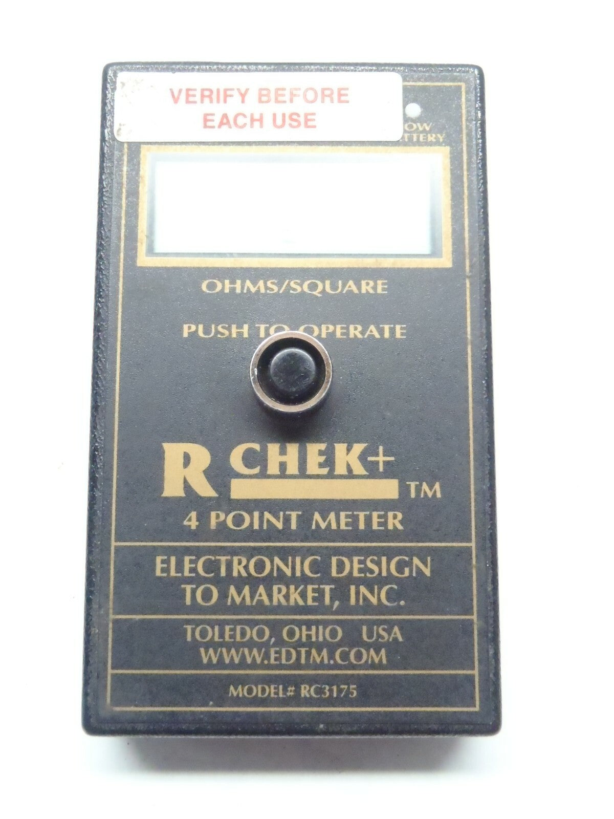 R Chek+ RC3175 Ohms 4 Point Surface Resistivity Meter - Maverick Industrial Sales