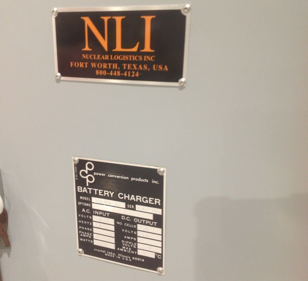NLI Power Conversion Products 3S-260-25 Battery Charger 575 VAC IN 260 VDC Out - Maverick Industrial Sales