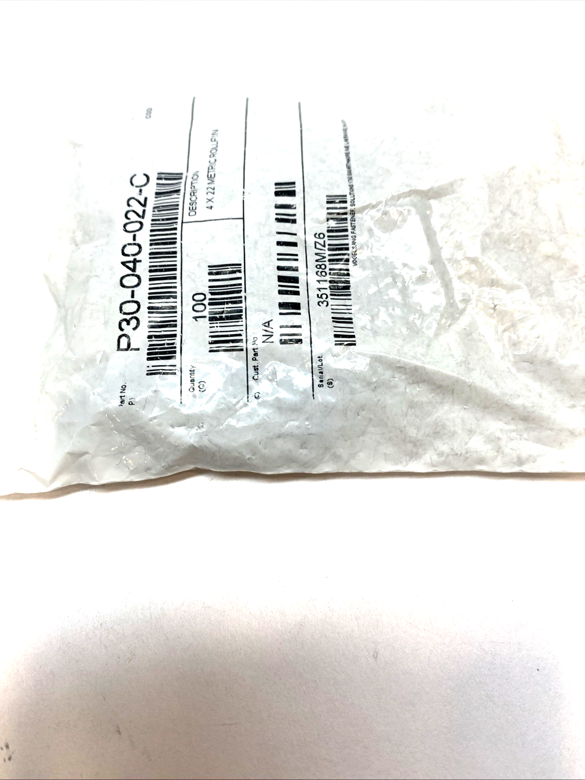 Spring Pin P30-040-022-C, ISO 8752 Slotted, 4mm x 22mm, Steel - Maverick Industrial Sales