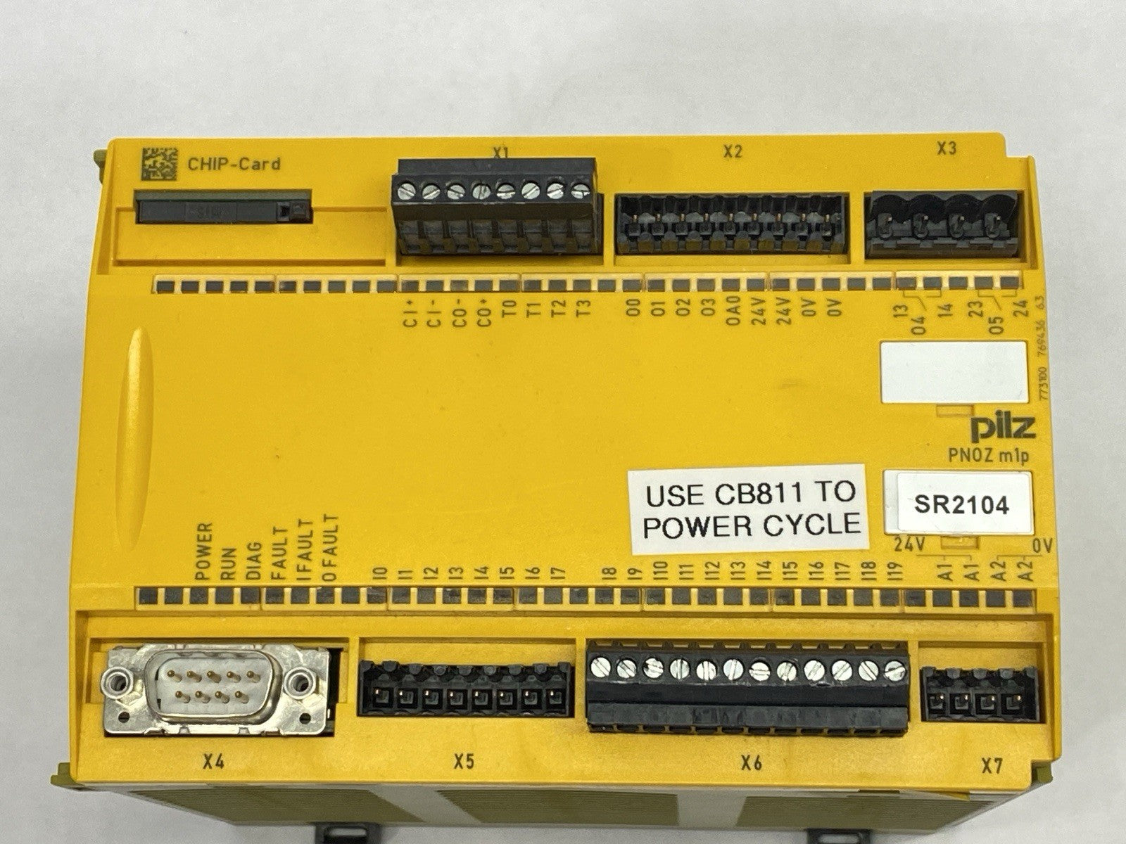 PNOZ m1p | Pilz CPU Base Unit 773100 DAMAGED CASE - For parts or not working - Maverick Industrial Sales