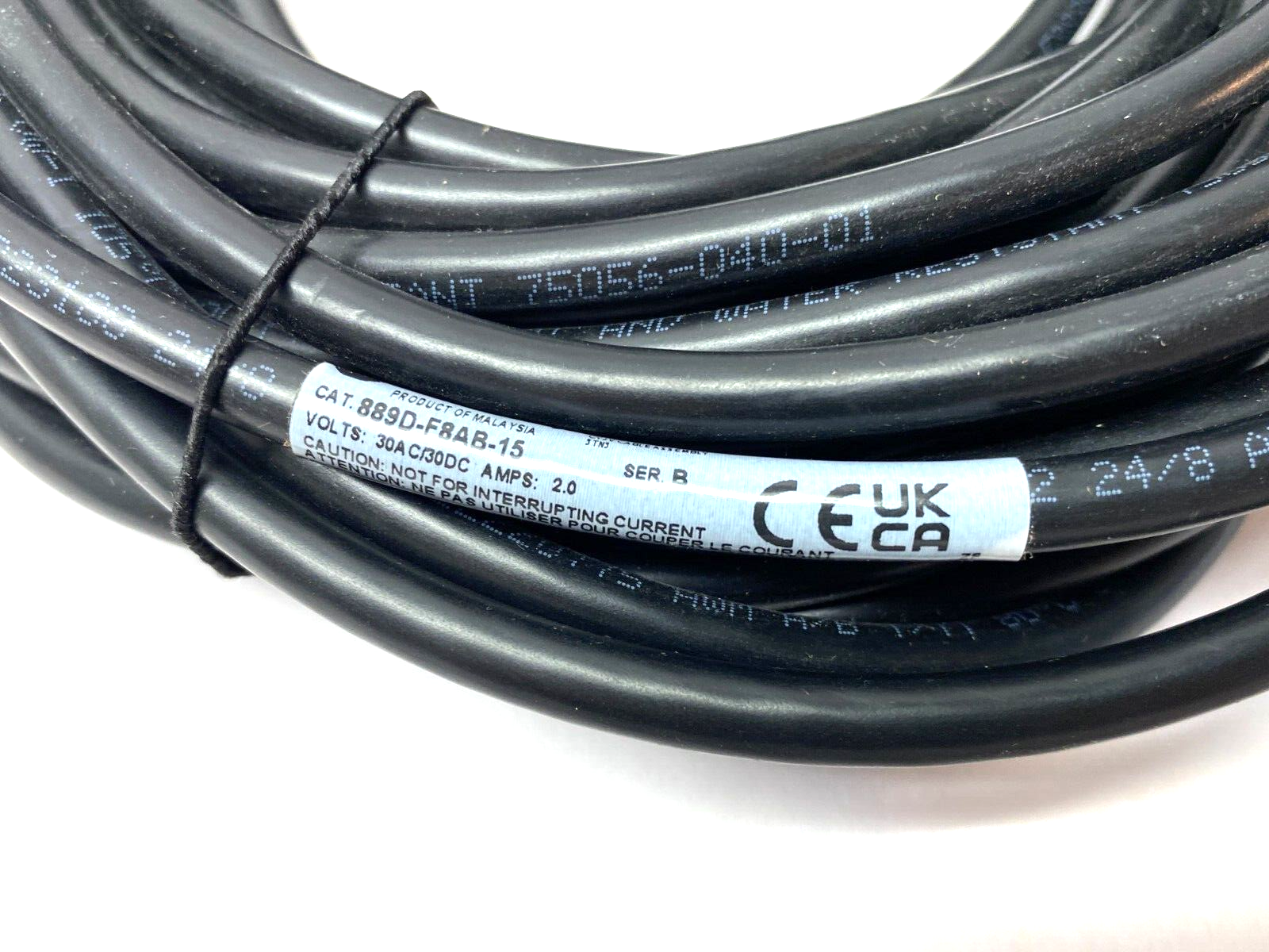 Allen Bradley 889D-F8AB-15 Ser. B Straight DC Micro Cable Female to Leads 8-Pin - Maverick Industrial Sales