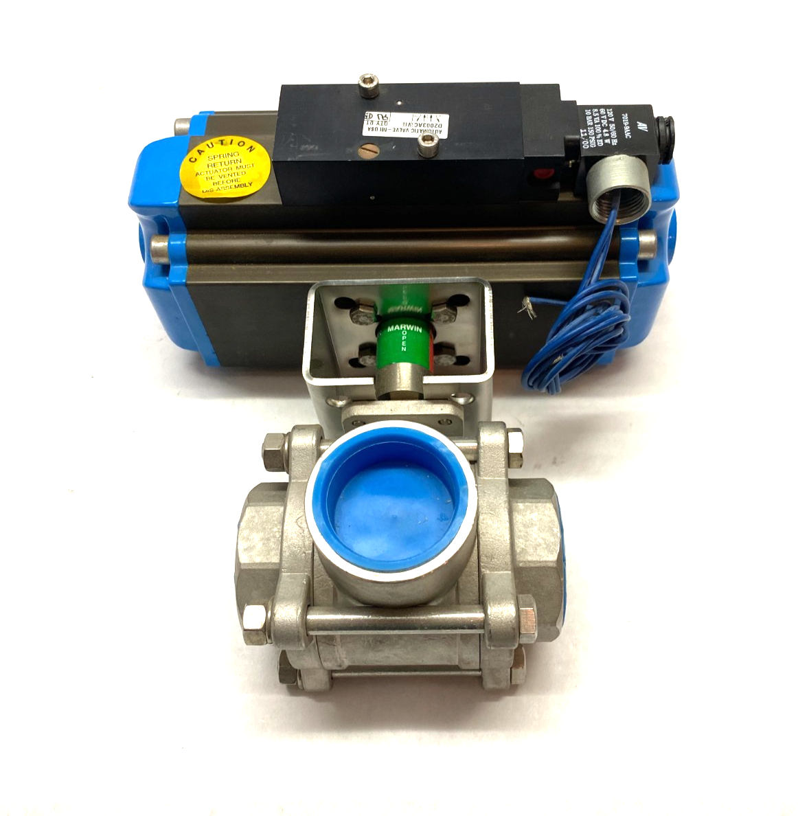 Marwin UT Series Pneumatic Ball Valve Actuator Assembly 1-1/2" 3-Way - Maverick Industrial Sales