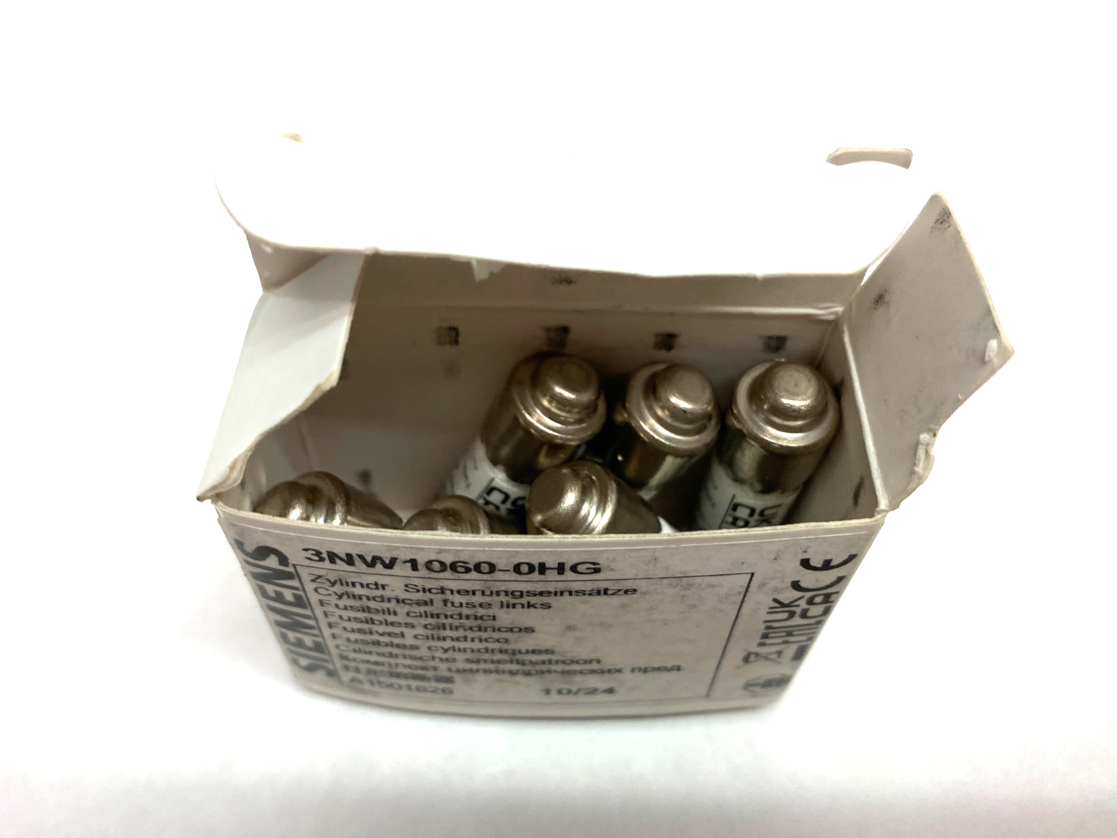 Siemens 3NW1060-0HG SENTRON Cylindrical Fuse, Slow-Blow, 6A, BOX OF 6 - Maverick Industrial Sales