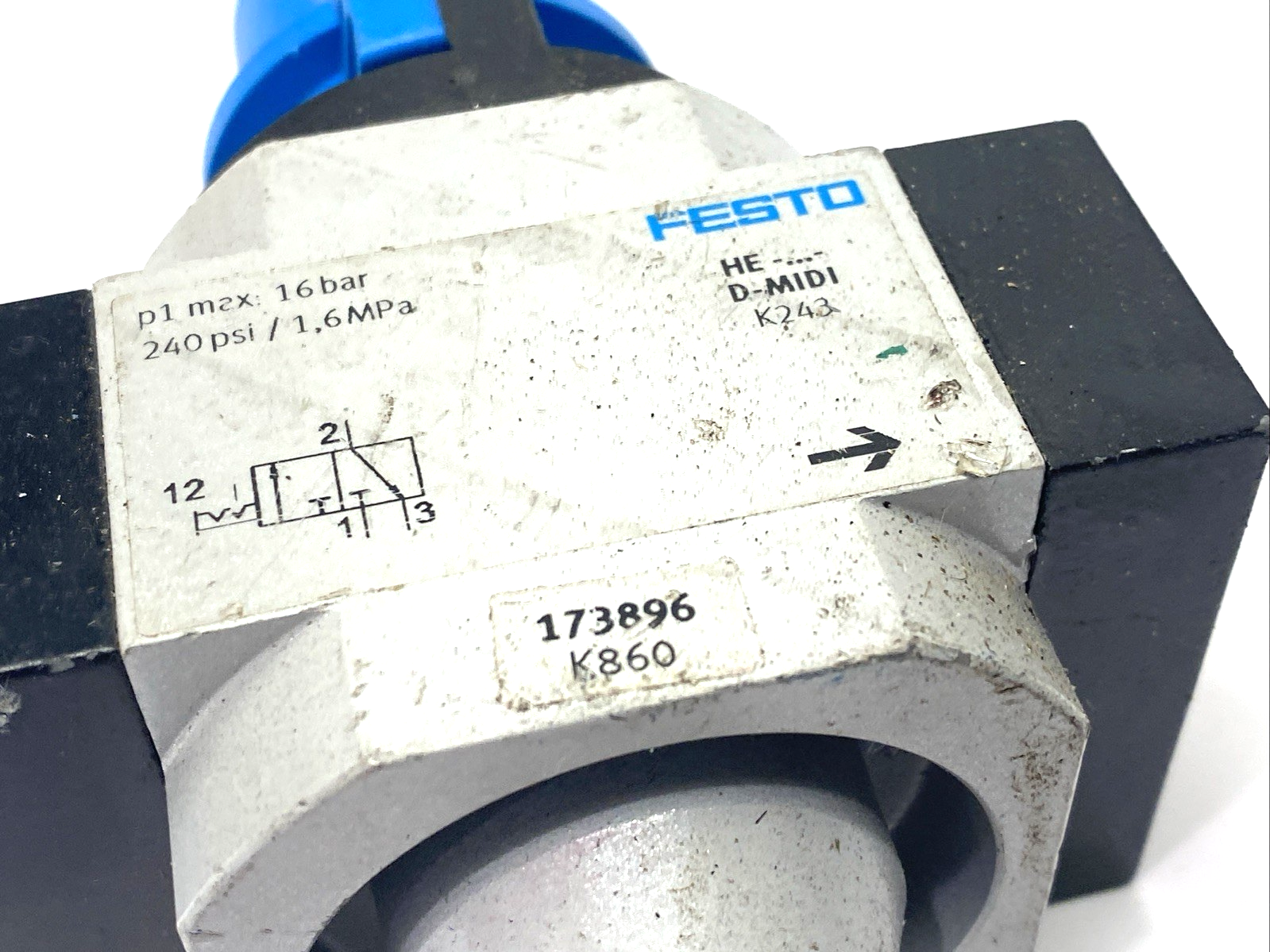 HE-1/2-D-MIDI-NPT | Festo Pneumatic On/Off Valve - Used - Maverick Industrial Sales