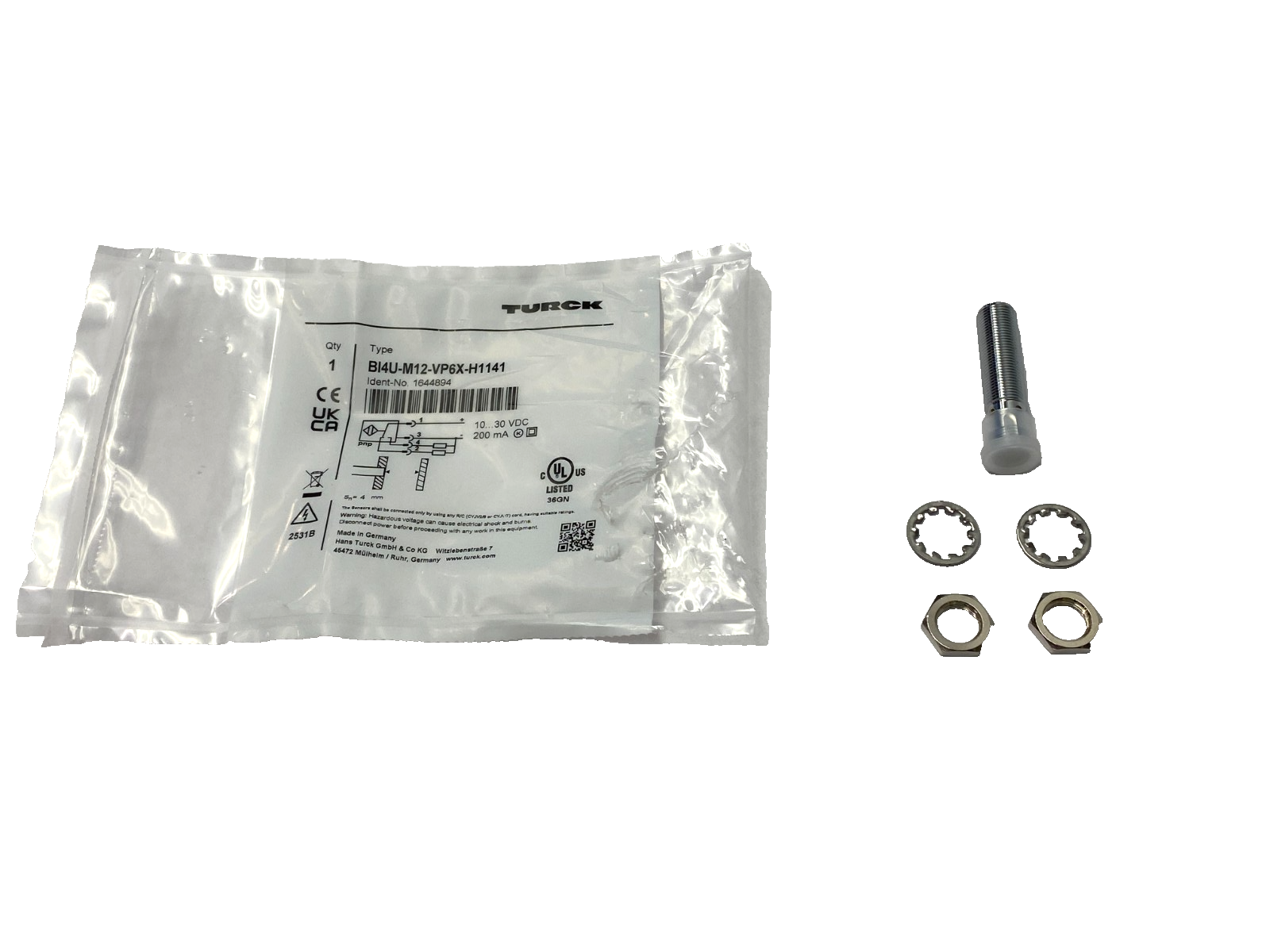 Turck BI4U-M12-VP6X-H1141 Inductive Proximity Sensor M12 10-30VDC 1644894 - Maverick Industrial Sales