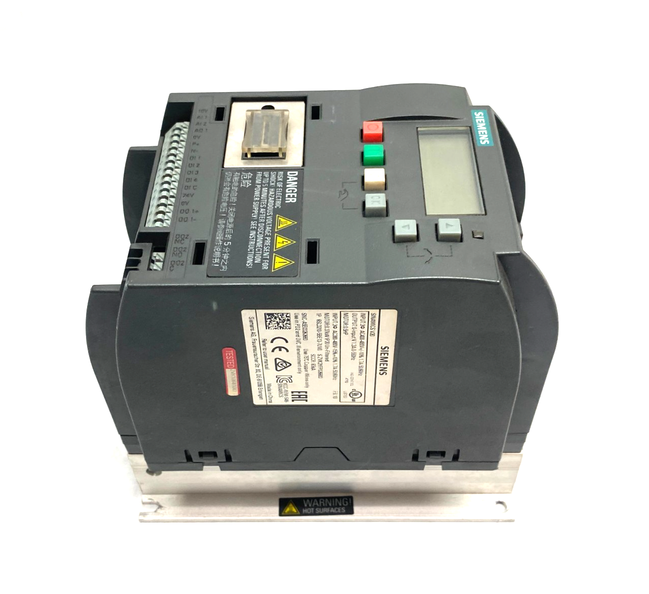 6SL3210-5BE13-7UV0 | Siemens SINAMICS V20 Variable Frequency Drive 380-480V 3 AC - Used - Maverick Industrial Sales