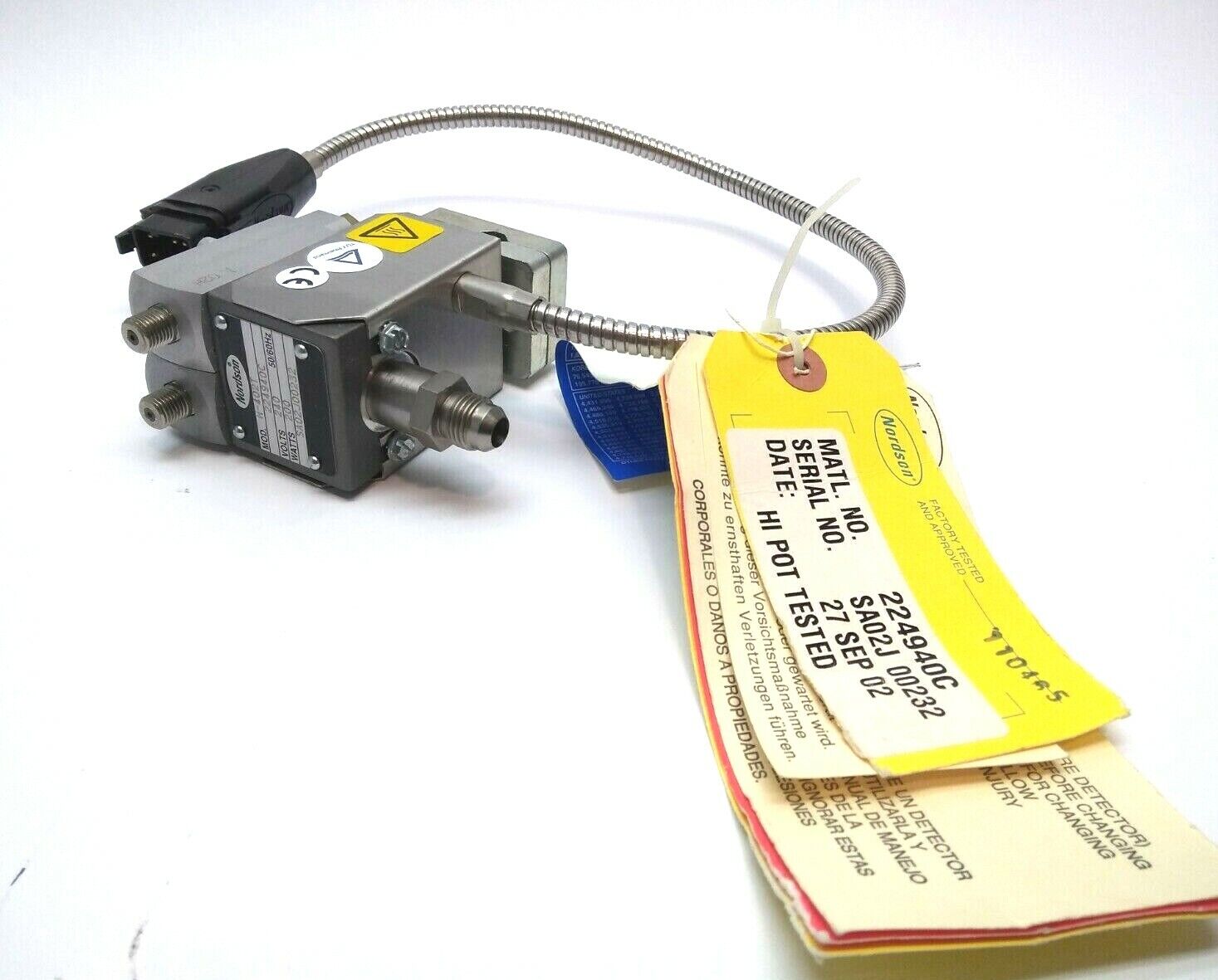 Nordson H-402T 224940C PRO BLUE Dual Hot Melt 240V 200W Adhesive Gun - Maverick Industrial Sales
