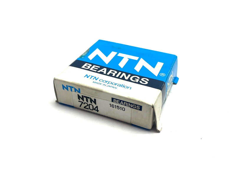 NTN 7204 Angular Contact Ball Bearing Pressed Steel Cage - Maverick Industrial Sales