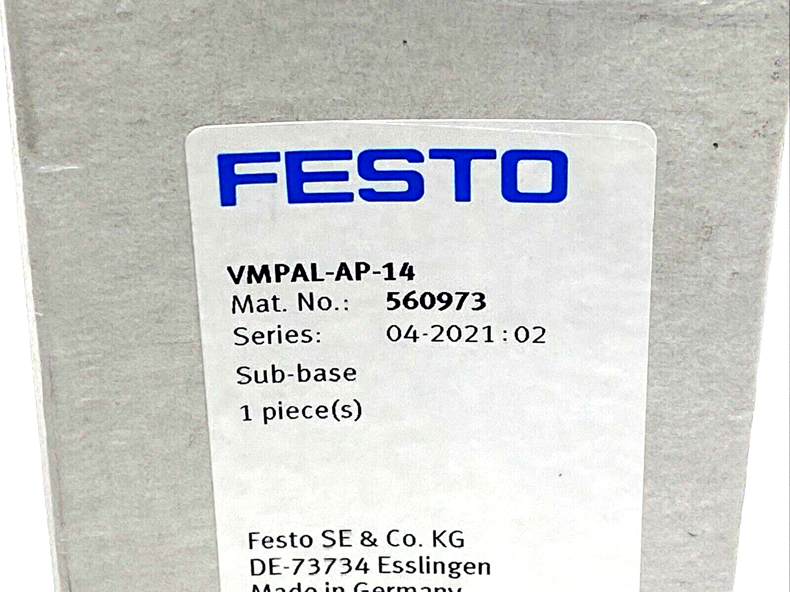 Festo VMPAL-AP-14 Pneumatic Valve Sub-Base 560973 - Maverick Industrial Sales