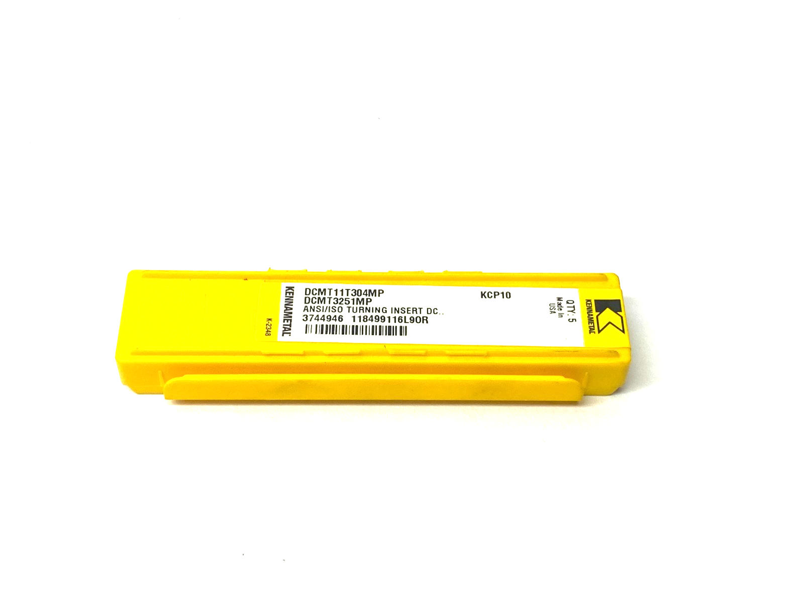 Kennametal 3744946 Screw On DCMT-MP Positive Inserts DCMT11T304MP PKG OF 5 - Maverick Industrial Sales