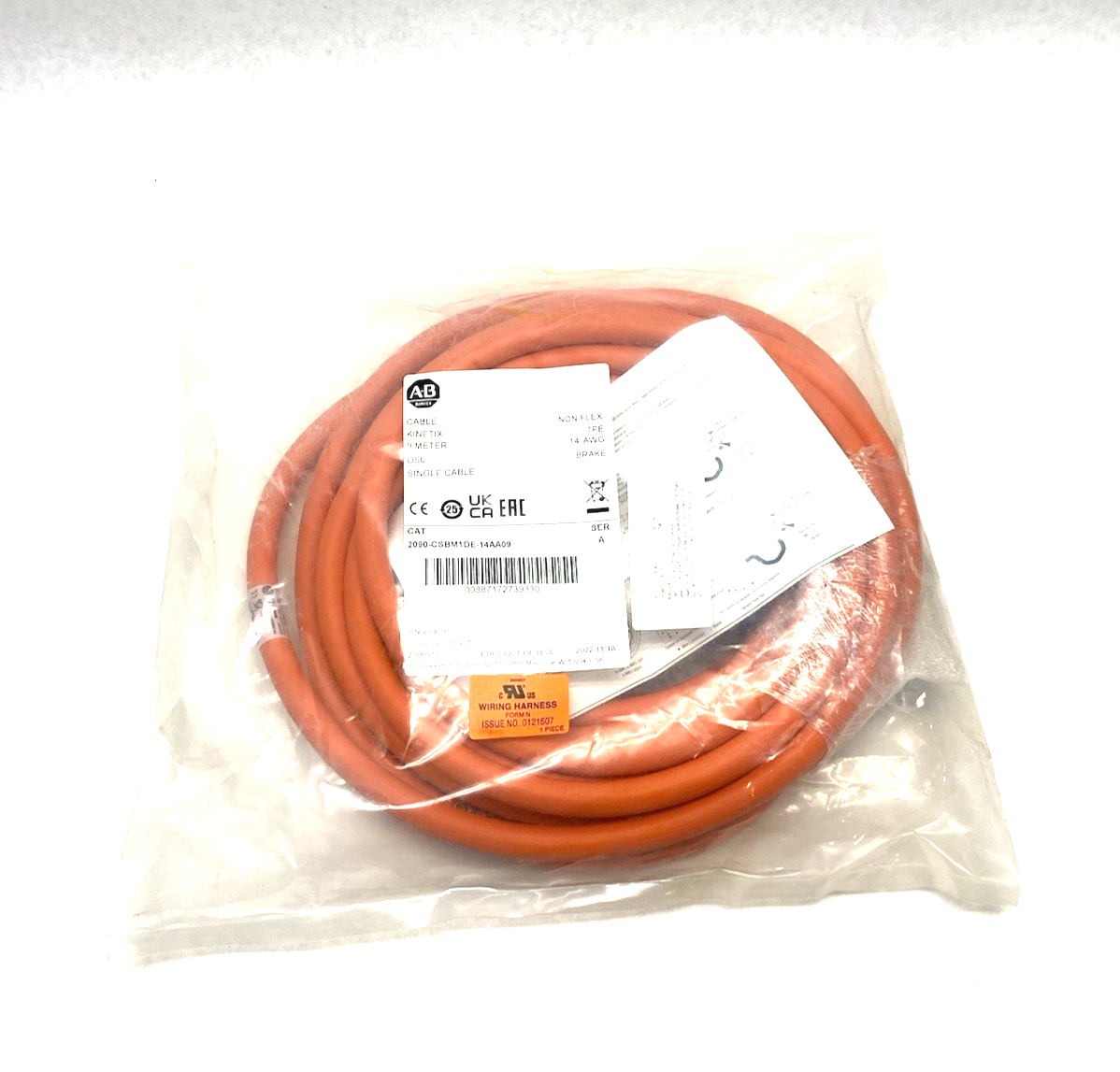 2090-CSBM1DE-14AA09 | Allen Bradley Ser. A Kinetix Single Cable, DSL 9m Non-Flex - New - Maverick Industrial Sales