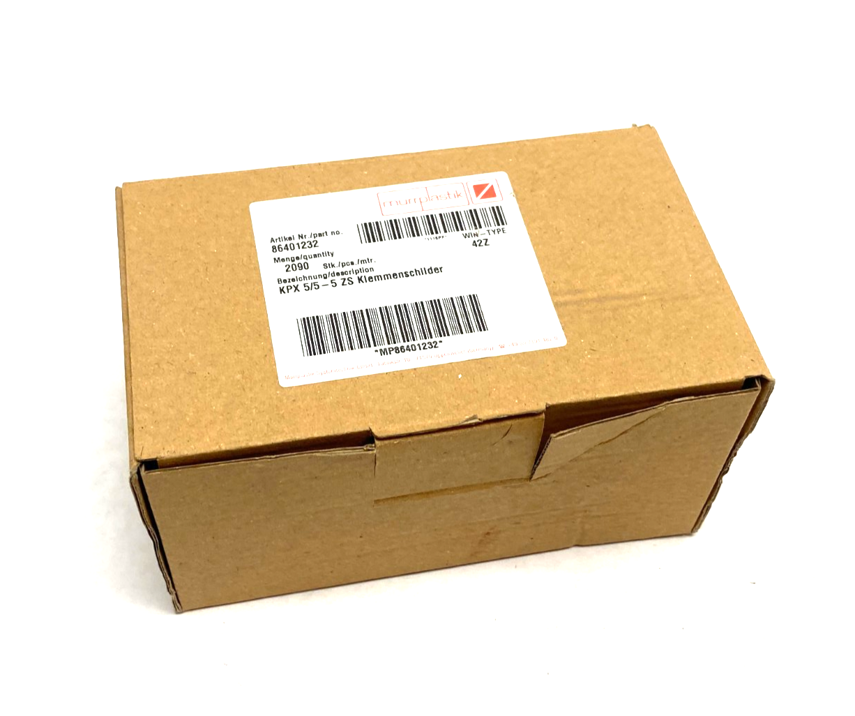 86401232 | Murrplastik Terminal Block Label White KPX 5/5-5 ZS BOX OF 4180 - New – Open box - Maverick Industrial Sales