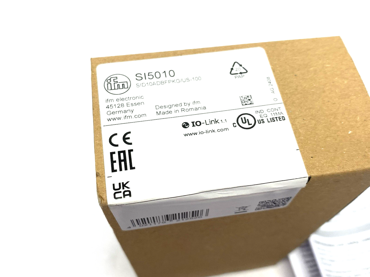 SI5010 | Ifm Flow Monitor for Liquid/Gas, Bar Graph Display, SID10ADBFPKG/US-100 - New – Open box - Maverick Industrial Sales