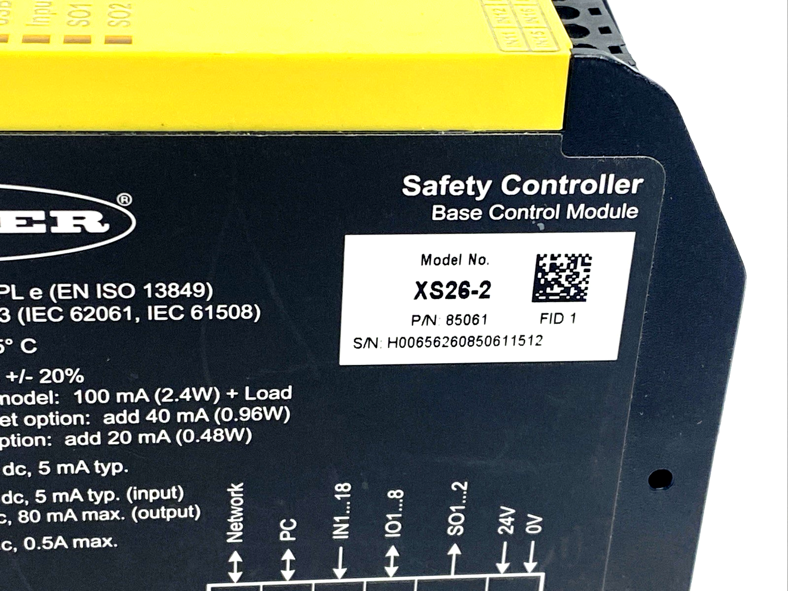 Banner XS26-2 Safety Controller, 26 Input, Expandable 24VDC 100mA 85061 - Maverick Industrial Sales