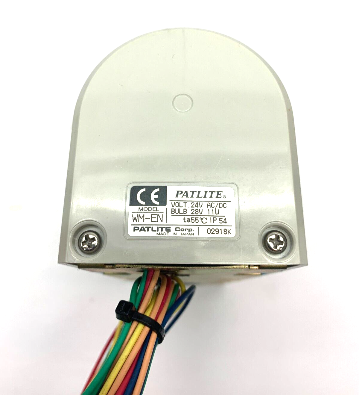 Patlite WM-EN Blue Green Amber White 4-Stage Stack Light Wall Mounted 28V 11W - Maverick Industrial Sales