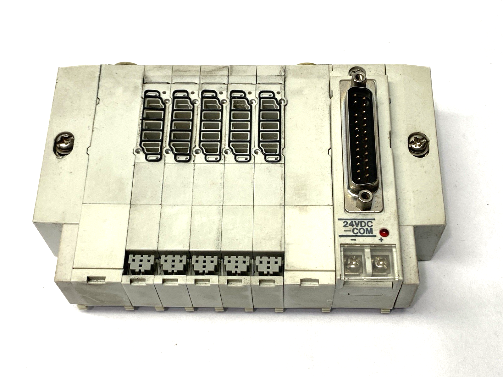 SMC SS5Y3-45NFD-05B-N3 Pneumatic Manifold Assembly 24VDC MISSING CONNECTOR PIN - Maverick Industrial Sales