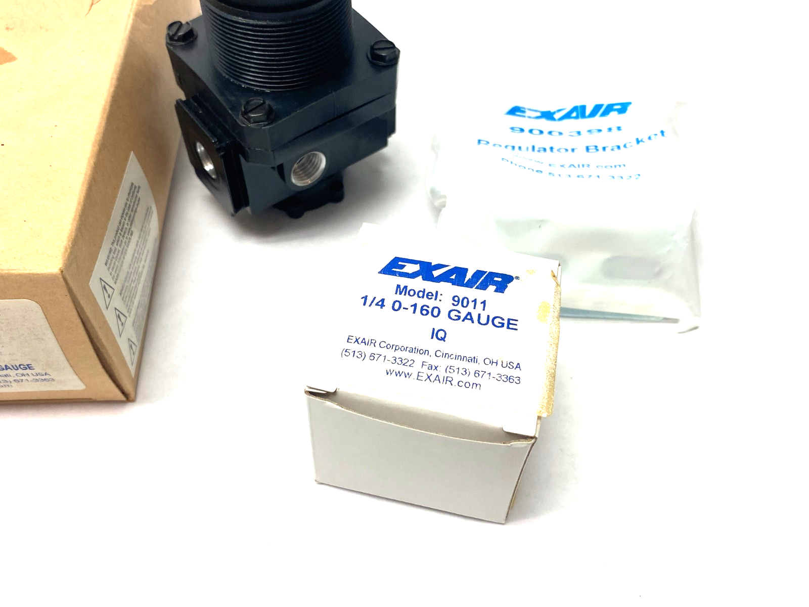 Exair 9008 Pressure Regulator 1/4" NPT w/ Gauge & Bracket - Maverick Industrial Sales