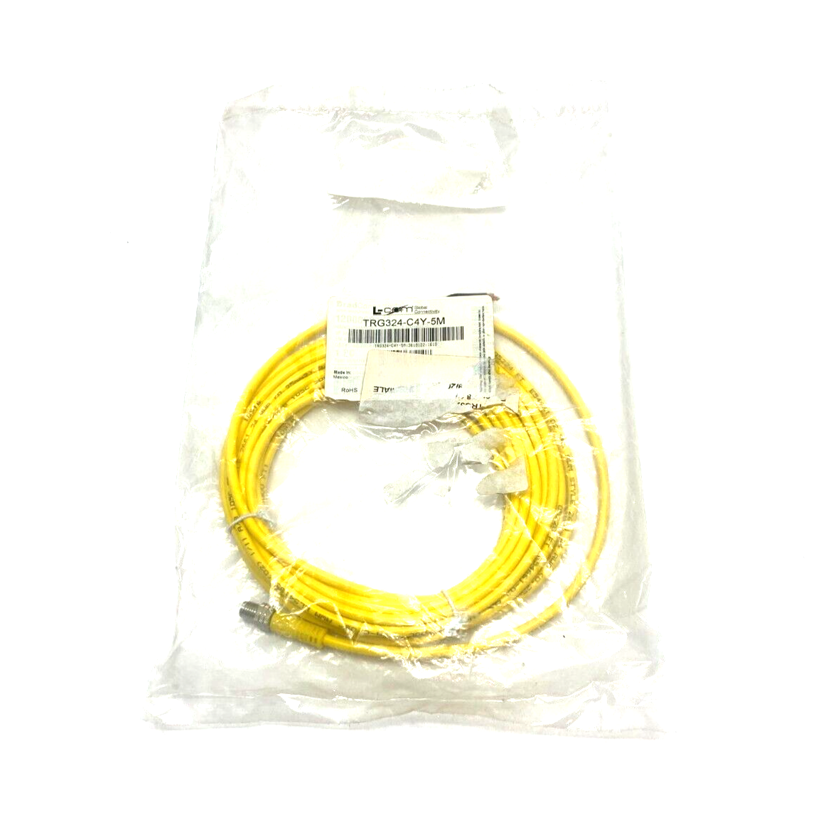 L-Com Woodhead TRG324-C4Y-5M Brad® Nano-Change® M8 Cable 3-Pos M to Pigtail IP68 - Maverick Industrial Sales