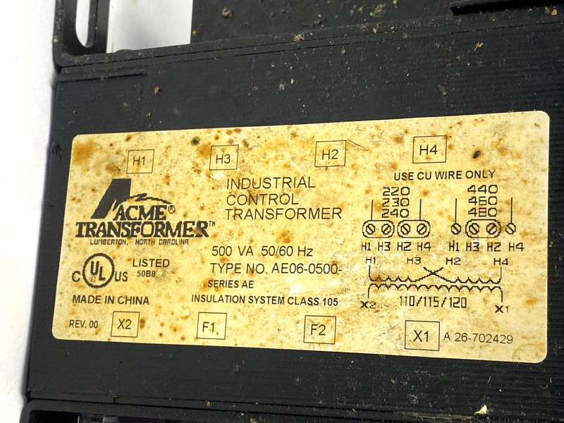 ACME AE06-0500 Industrial Control Transformer Ser. AE - Maverick Industrial Sales