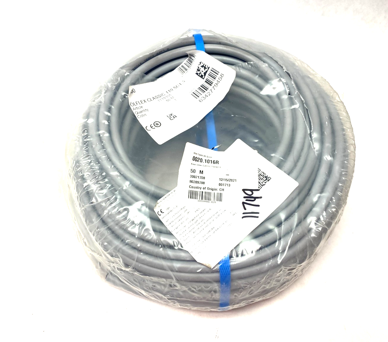 Lapp 1119305 ÖLFLEX® CLASSIC 110 Flexible Power and Control Cable, 50m Roll - Maverick Industrial Sales