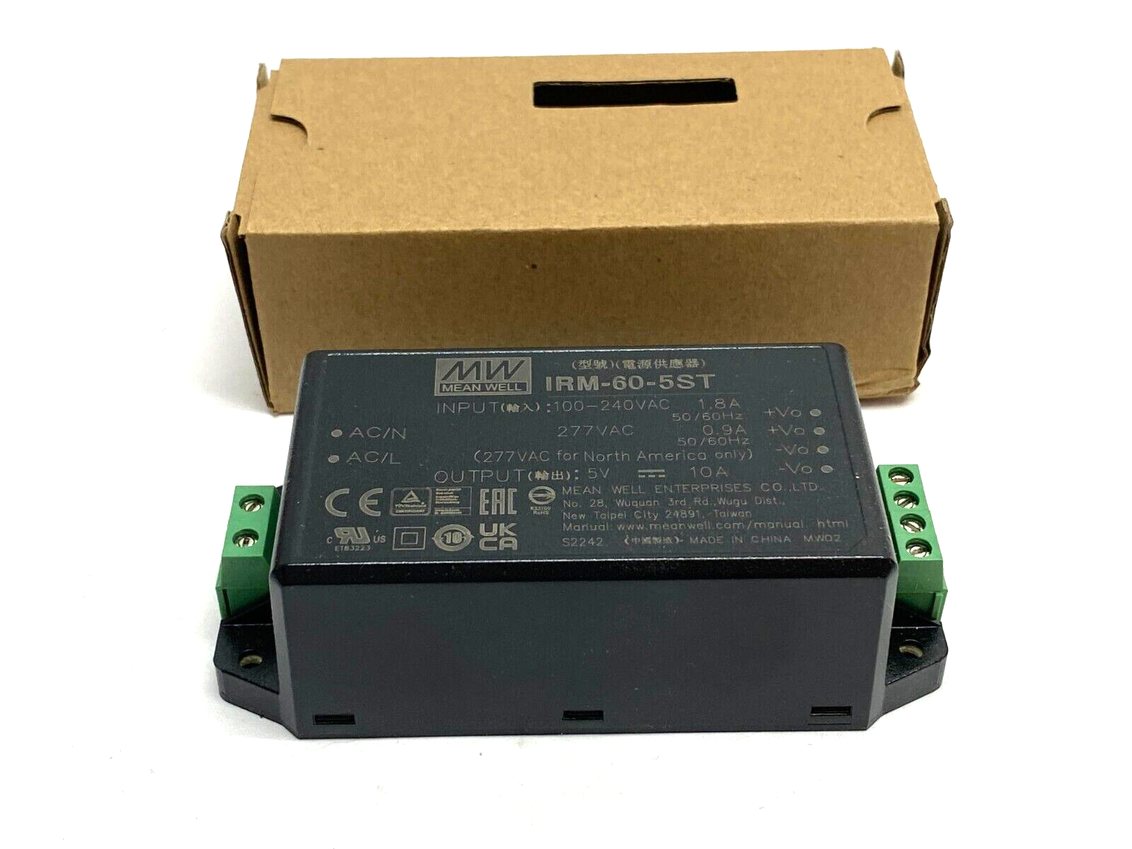Meanwell IRM-60-5ST AC/DC Power Supply Converter Single Output 5V@10A 50W - Maverick Industrial Sales