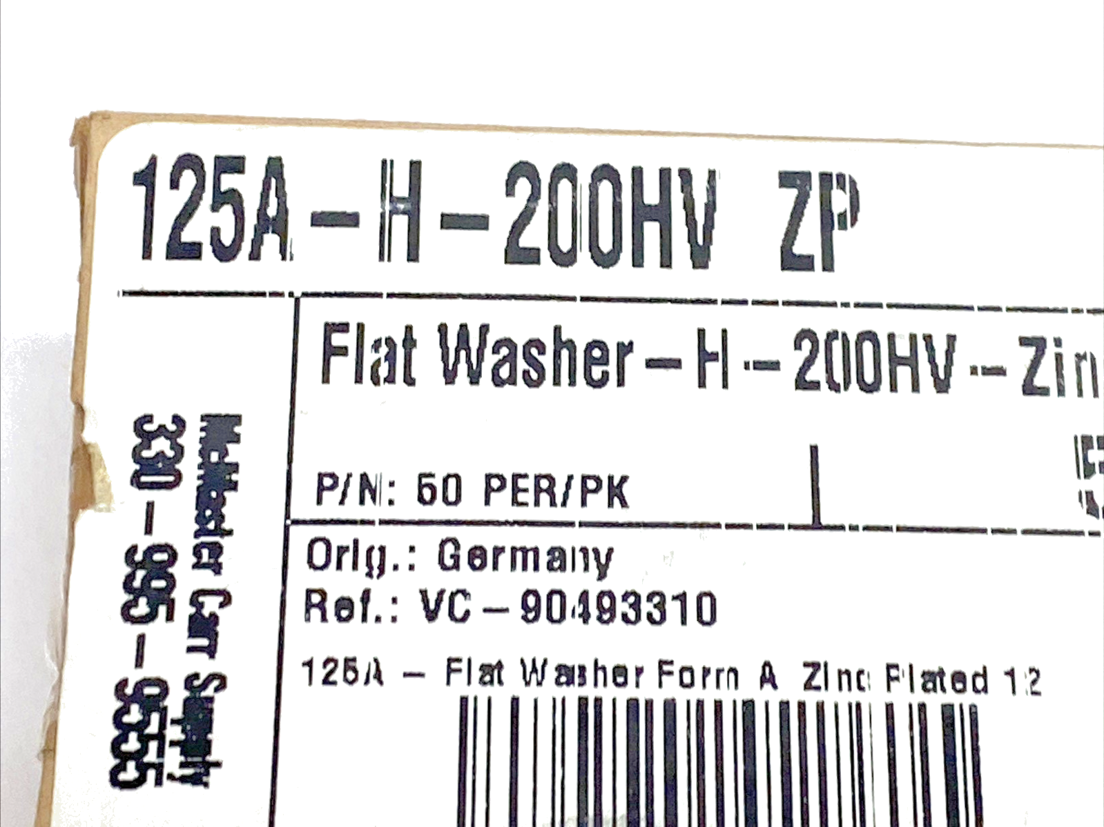 | 125A-H-200HV DIN 125A Hardened Flat Washers 200 HV Steel 100 CT LOT OF 2 - New – Open box - Maverick Industrial Sales