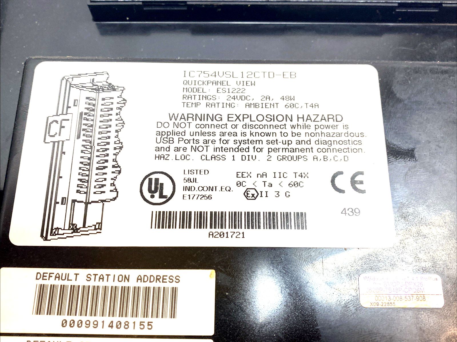 Fanuc IC754VSL12CTD-EB QuickPanel View HMI 12.1" Color TFT 12/24VDC - Maverick Industrial Sales