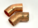 1/2" 45 Degree Elbow C x C Copper LOT OF 2 - Maverick Industrial Sales