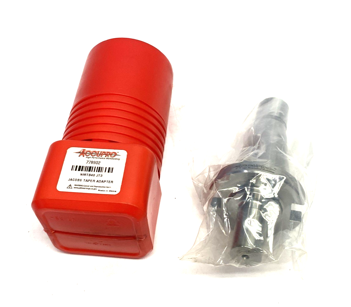 Accupro 778902 JT3 Ins. Taper, NMTB40 Outs. Taper, NMTB to Jacobs Taper Adapter - Maverick Industrial Sales