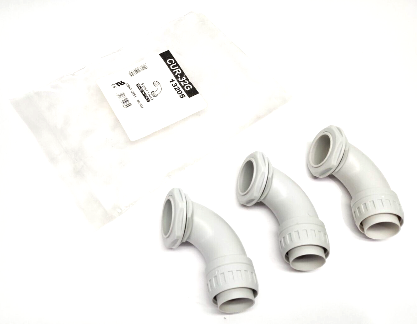 IBOCO CUR-32G I-Flex Liquid-Tight 90 Deg Electrical Tubing Connector 1-1/4" 3-PK - Maverick Industrial Sales